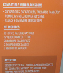 Blackstone New NATURAL GAS CONVERSION KIT