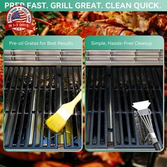 Spirit 300 7638 7639 17.5″ Grill Grates Replacement for Weber Spirit I & II 300