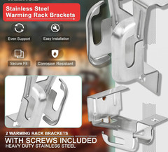 Warming Rack Brackets for Genesis II/II LX 300/400 E310 E315 E335 Weber 66046