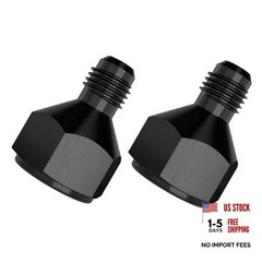6AN Female to 4AN Male Flare Aluminum Black Hose Reducer Fitting 6AN-4AN-2PCS