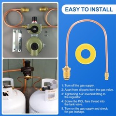 Automatic Changeover Regulator Pigtail POL X 1/4 Inverted Flare 1/4Inch Tubing