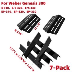 7-Pack Porcelain Steel 7620 7622 Grill Parts for Weber Genesis 300 Series E310