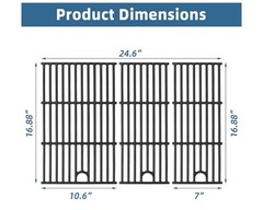 Grates for Charbroil Performance Grill 17in Cast Iron 3 Pack
