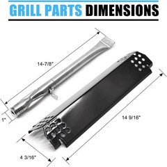 5 Pack Nexgrill Replacement Burners: Ideal Fit for 720-0888S & 720-0830X Grills