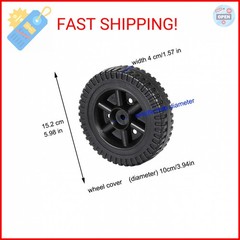 Faddare G206-0025-W1 6 Inch Grill Wheels Replacement Parts with Cover, 2pcs Blow