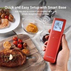 ThermoMaven Smart Bluetooth Wireless Meat Thermometer, 10X 6.6 inches, Red