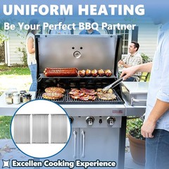 3 Pack Stainless Steel G533-2200-W1 True Infrared Grill Emitter Plates Charbroil