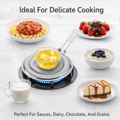 Removable Handle Stainless Steel Heat Diffuser – Ideal for Simmering & Cooking