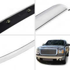 Front Hood Molding Trim Moulding Chrome, Compatible with GMC Sierra 1500 Truck,