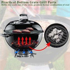 Cast Iron Bottom Fire Grate – 7.5 Inch Round BBQ Grill Grate Replacement, Hig…