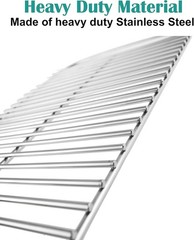 Stainless Steel Grill Grate 16″x10″ for Charcoal & Gas Grills, Replaces 70211, 3
