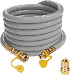 25-Foot Natural Gas Hose with Adapter, 3/4-Inch Diameter, for Tri Fuel Generato