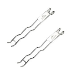 2pcs 11-inch Cooking Grill Grate Lifter Grabber Anti-Scald Stainless Steel Ba…