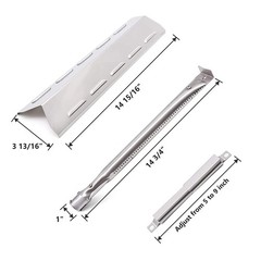 Grill Replacement Parts for 6 Burner Gas Grills Burner Tubes Heat Plates