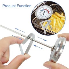 Deep Fry Turkey Candy Thermometer(2 Pack) with 12″ Probe Length (2 Packs)