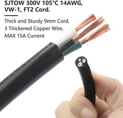Power Cord for Masterbuilt Smoker Parts Analog Control Plug Dial Knob Temp Therm