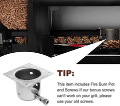 Grill Burner Fire Burn Pot Firepot Replacement Parts for Pit Boss Traeger