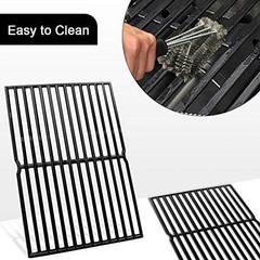 Cast Iron Grill Grates 15″x11.25″ Replacement for Weber Spirit 200 & Genesis Sil