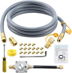 Propane to Natural Gas Conversion Kit for Grill Compatible with 10FT, Gray