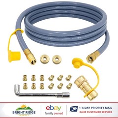 Conversion Kit for Propane Appliances with 3/8″ Hose and Fittings Included