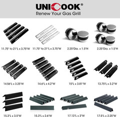 Unicook Universal Replacement Heavy Duty Adjustable Porcelain Steel Heat Plate S