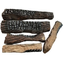 Set of 5 Heat Resistant Decorative Wood Logs for Fireplace (70 characters)