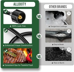 Easy-to-Install 8FT Propane Adapter Hose Perfect for Outdoor Grilling