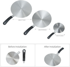 9.45 Inch Stainless Steel Induction Plate Adapter, Cooktop Heat Diffuser with…