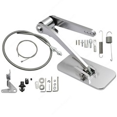 Universal Polished Aluminum Accelerator Pedal With Cable Kit NEW