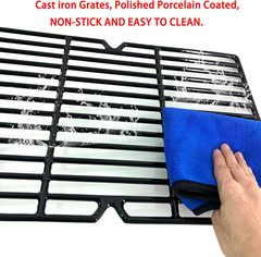 Parts DC107 19 1/4 Inch Set of 2 Porcelain Coated Cast Iron Cooking Grid (12 3/8