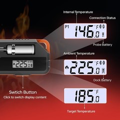 Smart Meat Thermometer Digital Instant S, Wireless instant read thermometer