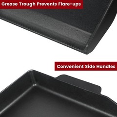 Griddle for Gas Grill, 23″ X 16″ Universal Cast Iron Griddle Insert for Weber…