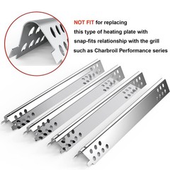 Universal Adjustable Grill Heat Plate Shield, Porcelain Steel Flavorizer Bar …