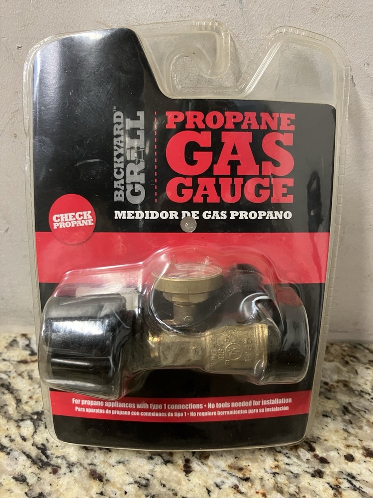 Propane Tank Gauge Gas Grill BBQ RV Pressure Adapter Meter Gauge Indicator Brass