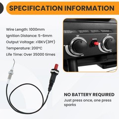 DALQUIS 1 Set Propane Push Button Piezo Igniter, Piezo Spark Ignition with 20…