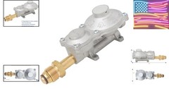 2 Stage Propane LP Horizontal Super Compact Regulator with POL for RV, Vans, …