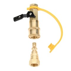 BBQ Grill 1/4″ RV Quick Connect Propane Adapter Assembly Kit W/ 3/8″ Male Flare