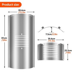 Barbqtime Flame Broiler Kit for Pit Boss Pellet PB1600 Series, Gray