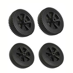 Grill Wheels Replacement Parts 170/177mm 2pcs/set BBQ Grill Wheel Black