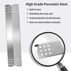 Grill Heat Plates 4-Pack 15 1/8″ Stainless Steel Kit for Master forge 1010048