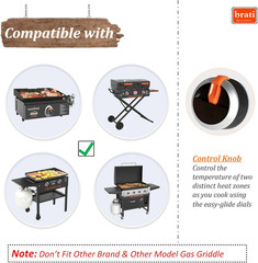 Gas Griddle Grill Orange Knobs Replacement for Blackstone 1666 1517 1554 1825