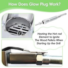 Glow Plug for Wood Pellet Grills, 4pcs 250V Fuses, Replacement for EX4/EX6/EPX6