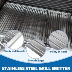3 Pack Stainless Steel G533-2200-W1 True Infrared Grill Emitter Plates Charbroil