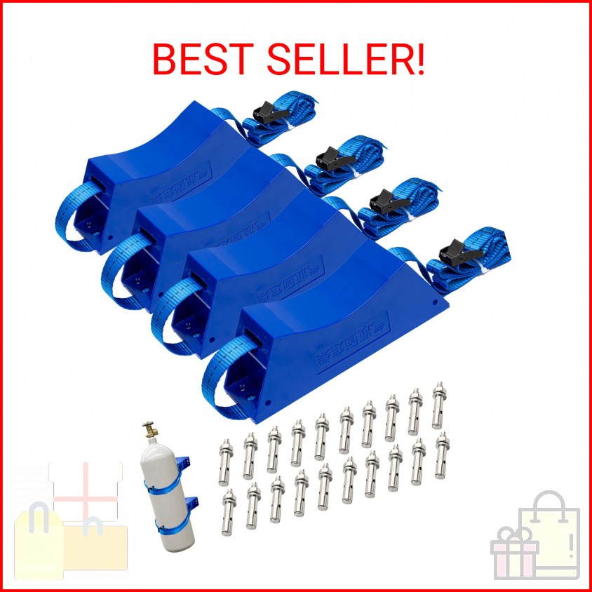 4Pcs Cylinder Wall Mounted Bracket Propane Tank Holder Gas Cylinder Holder with
