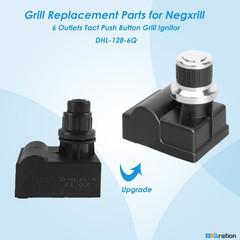 DHL-128-6Q Grill Igniters Kit for Nexgrill 720-0888S Replacement Parts, 6 Outlet