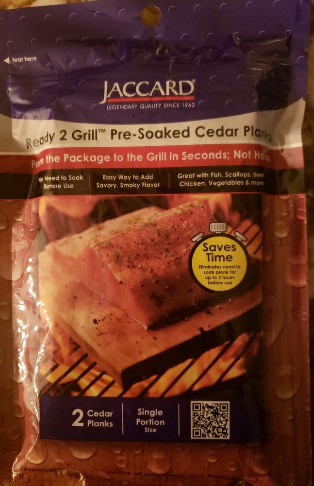 Jaccard Ready 2 Grill Cedar Planks Single portion size 2 Cedar planks