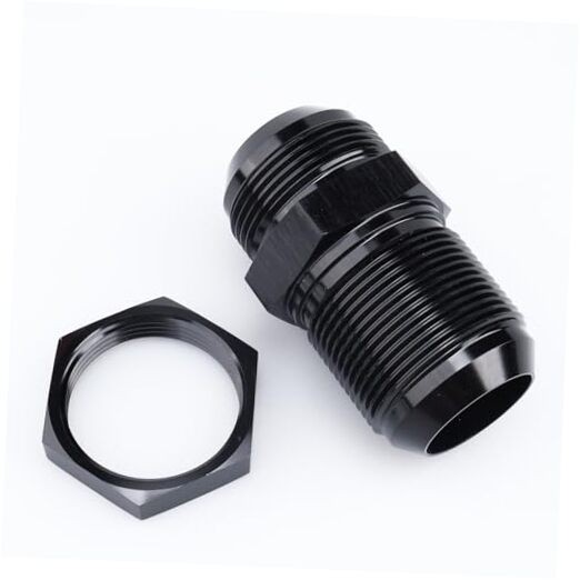 -16 AN Male Flare Straight Bulkhead Fitting Adapter Aluminum 16AN Black 0