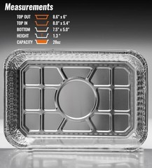 30 Pack Grill Drip Pans Grill Grease Pan Liners – Disposable Aluminum Foil Trays