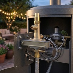Piezo Ignition Gas Control Valve for Garden Use with Adjustable Flame Settings