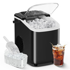Countertop Ice Maker with Self-Cleaning, Portable Ice Maker Machine with Ice Sco